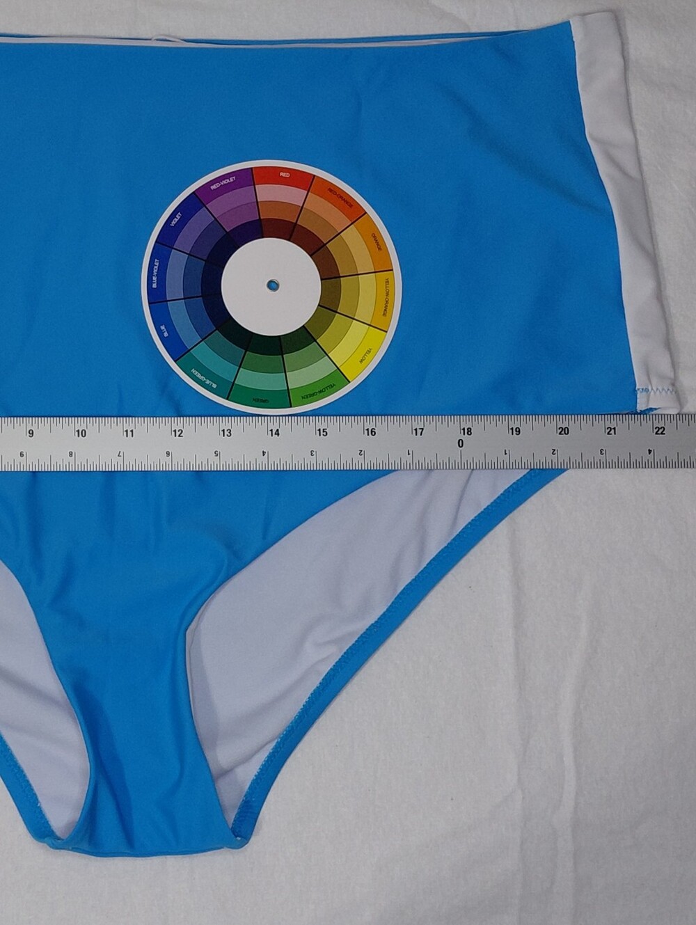 High-Waist Women’s Bikini Bottoms in Bright Blue - Picture 6 of 16